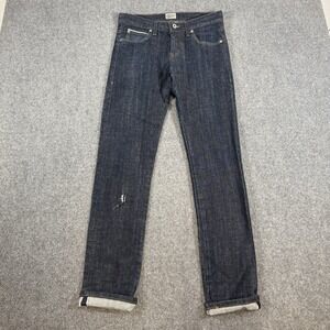 Naked & Famous Jeans Mens 30x33 Super Skinny Guy Selvedge Denim Dark Wash‎